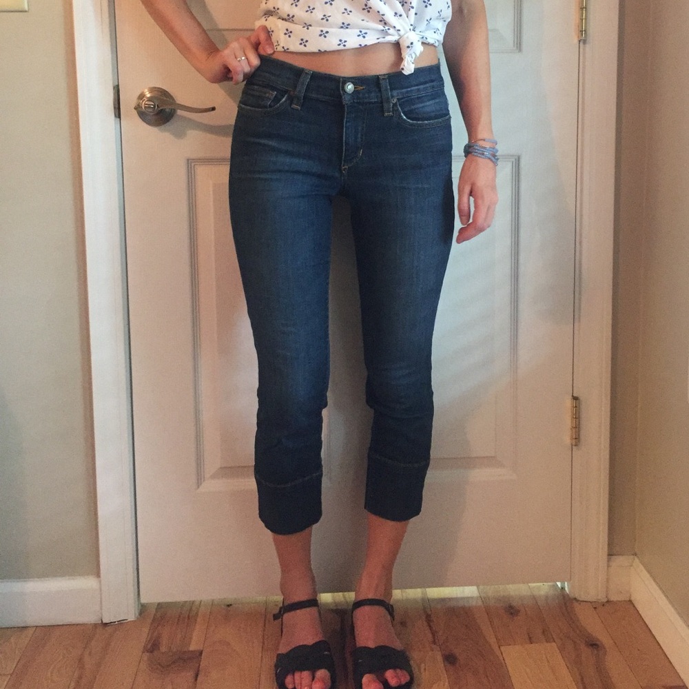 Joe's dark denim capris